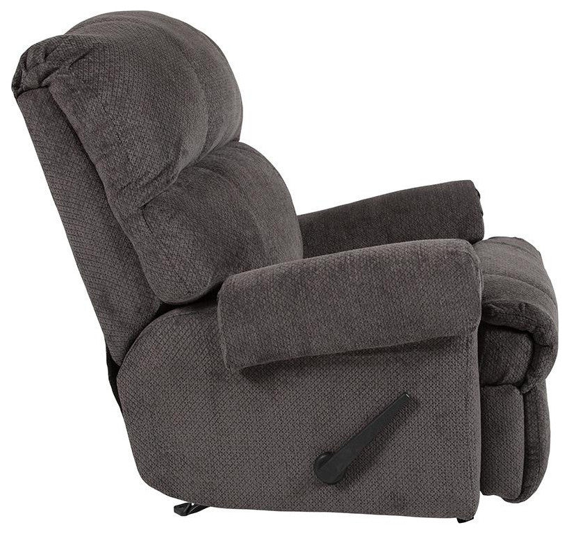 Contemporary Kelly Gray Super Soft Microfiber Rocker Recliner
