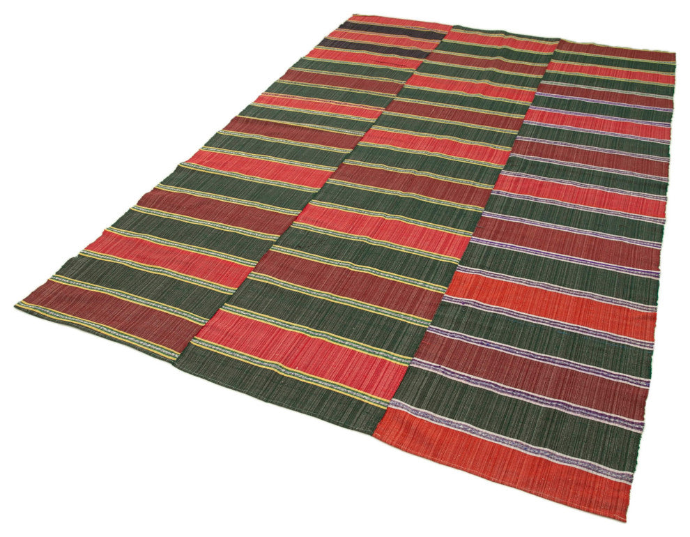 Rug N Carpet - Hand-knotted Turkish 5' 8'' x 9' 2'' Contemporary Wool Kilim Rug