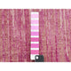 Pink Hand Knotted Vertical Ombre Design Natural Wool Runner Rug, 2'6"x6'5"