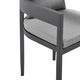 Argiope Outdoor Patio 5-Piece Dining Table Set, Aluminum With Gray Cushions