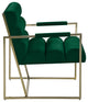 Wayne Velvet Upholstered Accent Chair, Green
