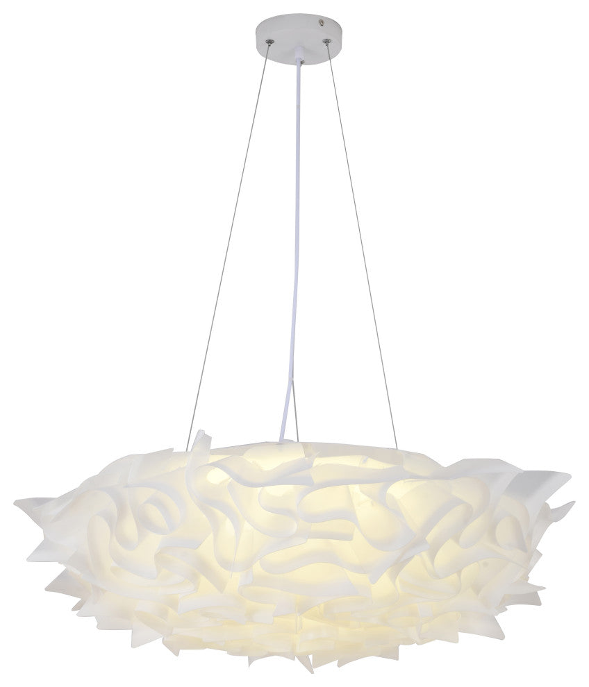 Bethel International DLS106C30W 1 Light Chandelier, White