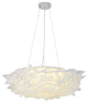 Bethel International DLS106C30W 1 Light Chandelier, White