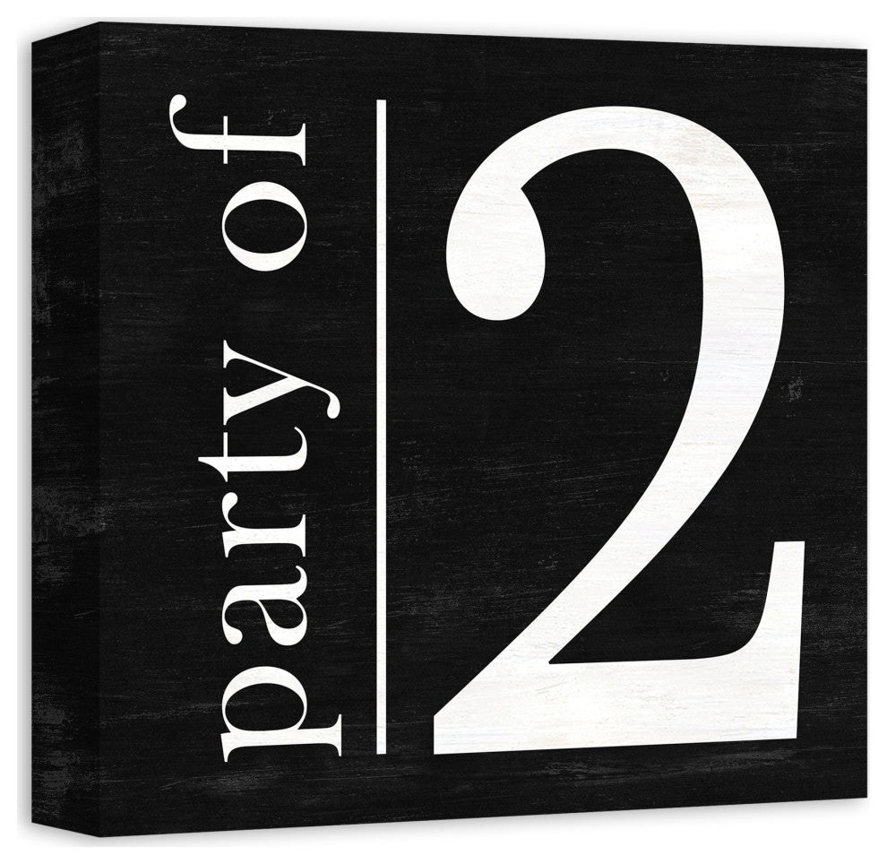 Party of 2 12x12 Canvas Wall Art