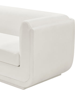 Kimora Linen Textured Fabric Upholstered Chair, Cream