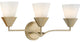 Pinellas Collection Three-Light Contemporary Vanity Light, Soft Gold