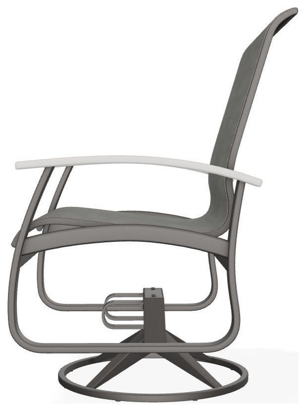 Belle Isle Sling Outdoor Swivel Rocker, Augustine Shadow/Warm Gray