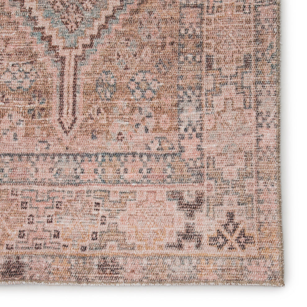 Machine Washable Jaipur Living Marquesa Trellis Light Pink/Blue Area Rug, 2'6"x1