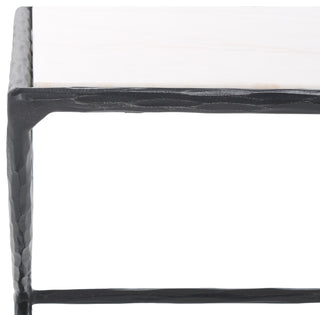 Safavieh Couture Debbie Rectangle Metal Coffee Table, Black/White