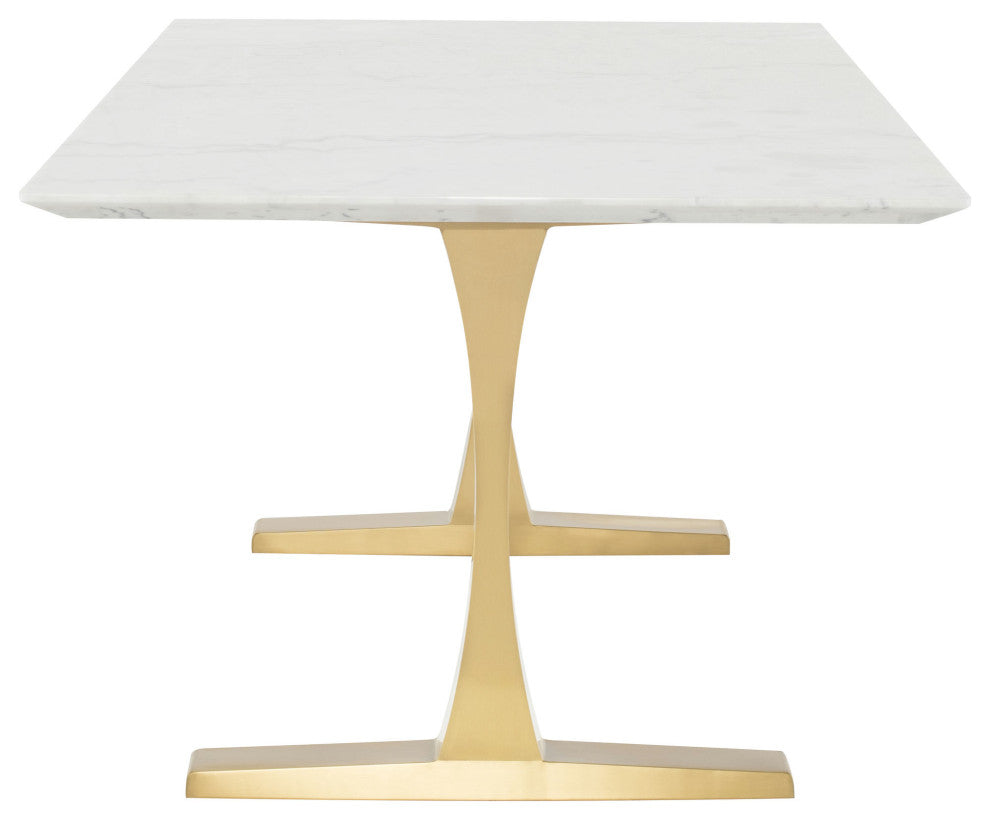 Toulouse White Stone Dining Table, HGNA482