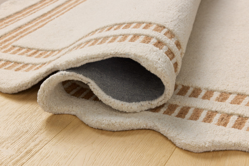 Chris Loves Julia x Loloi Scottie Ivory / Rust 8'-6" x 11'-6" Area Rug