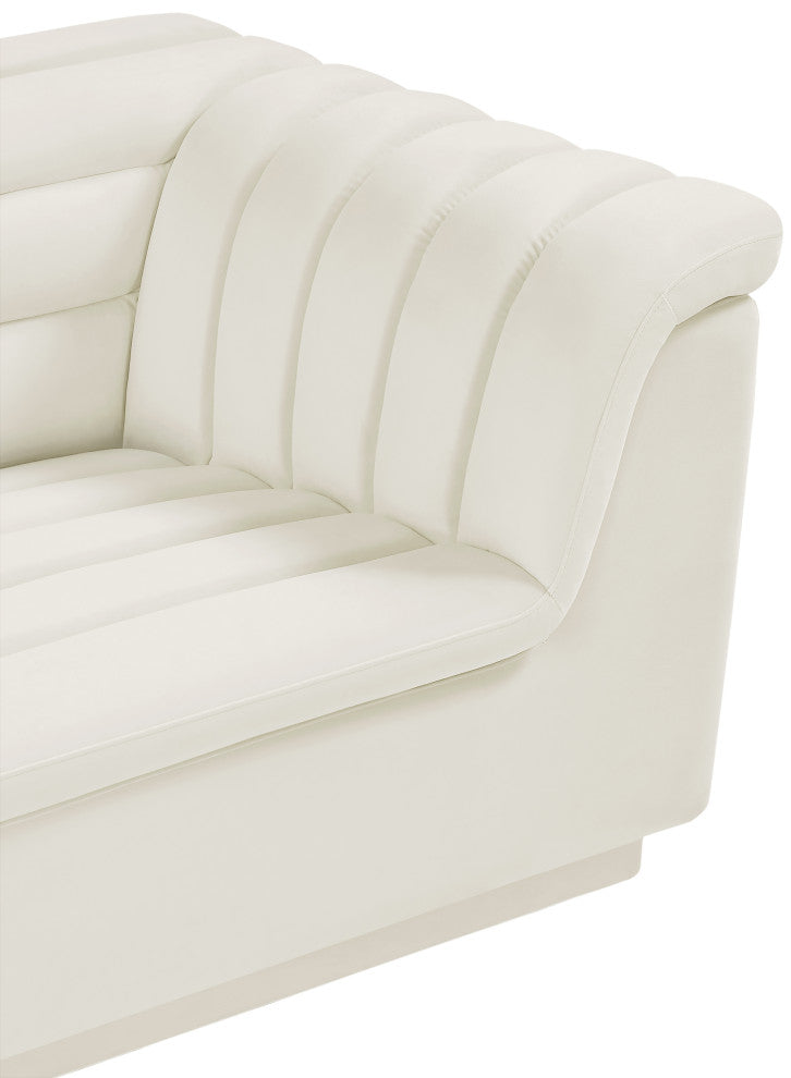Cascade Upholstered Set, Cream, Velvet, Chair
