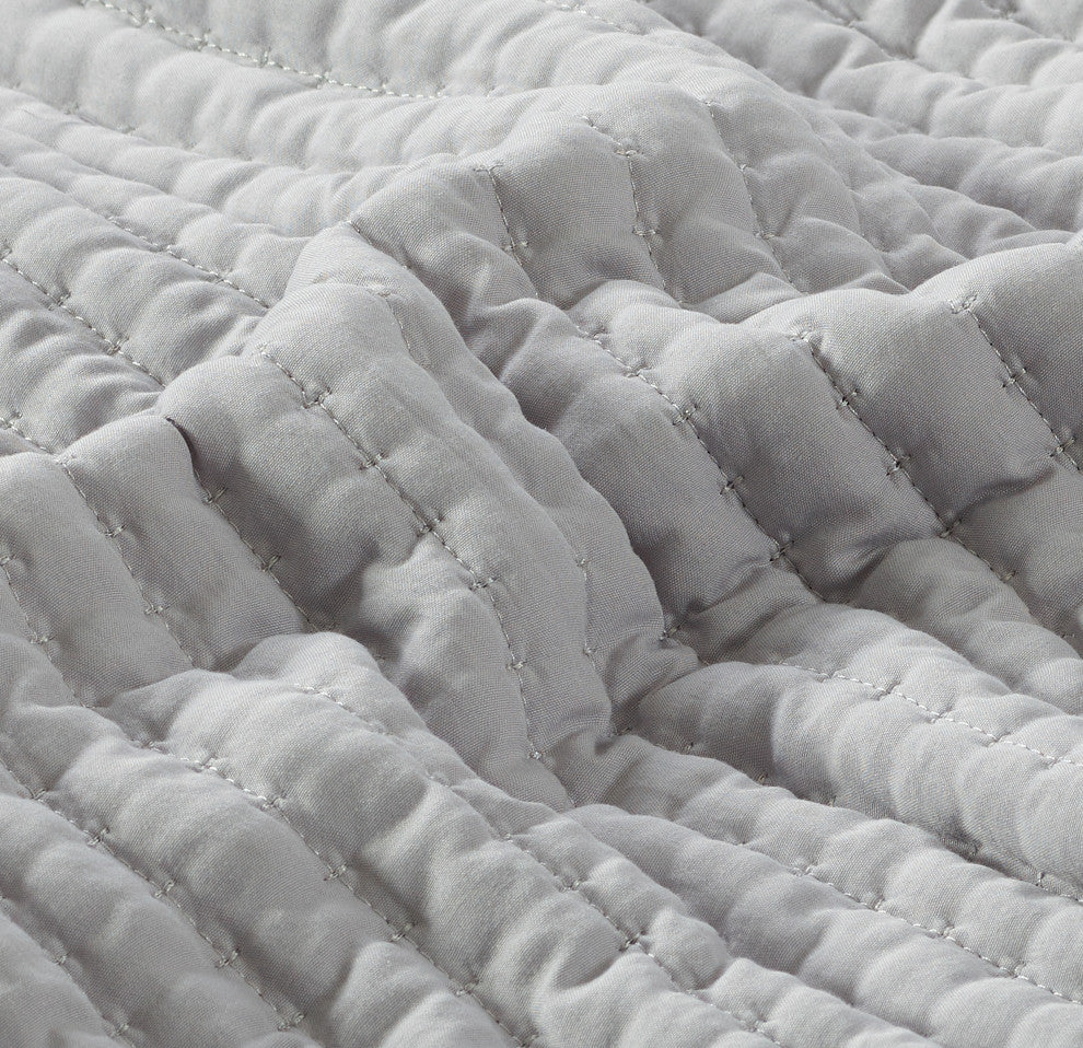 Aurelia 7 Piece Quilt Set, Light Grey, Queen