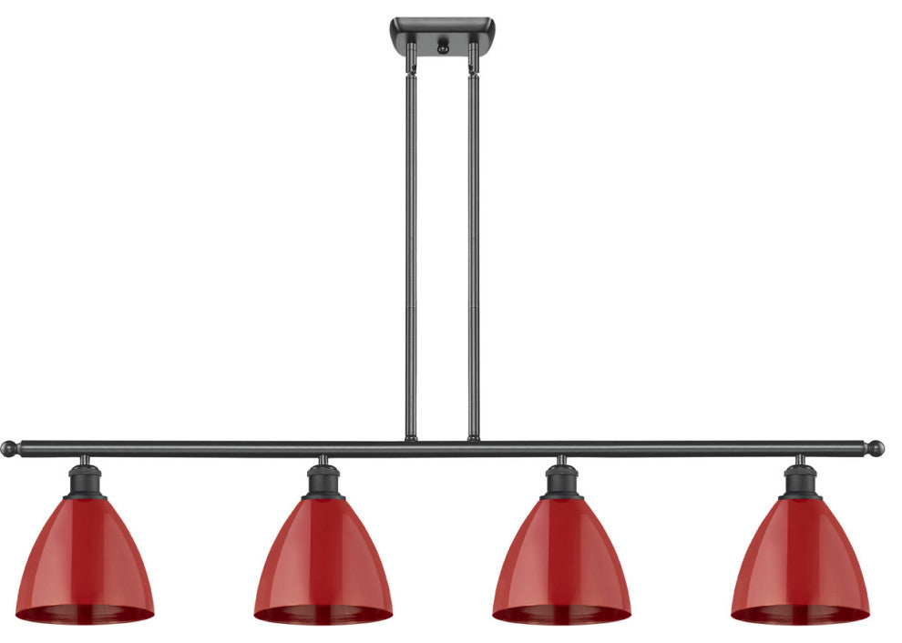 Innovations 516-4I-BK-MBD-75-RD-LED 4 Light Island Light, Matte Black