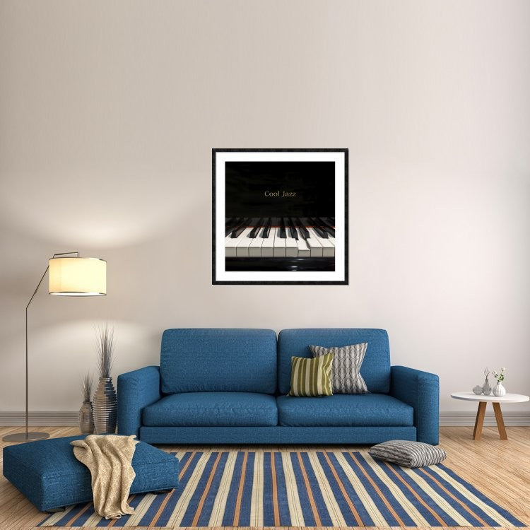 "Cool Jazz" Framed Digital Print by Steven Hill, 44x44"