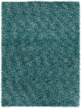Blossom Contemporary Area Rug, Blue, 7'x10'
