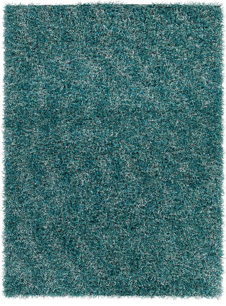 Blossom Contemporary Area Rug, Blue, 7'x10'