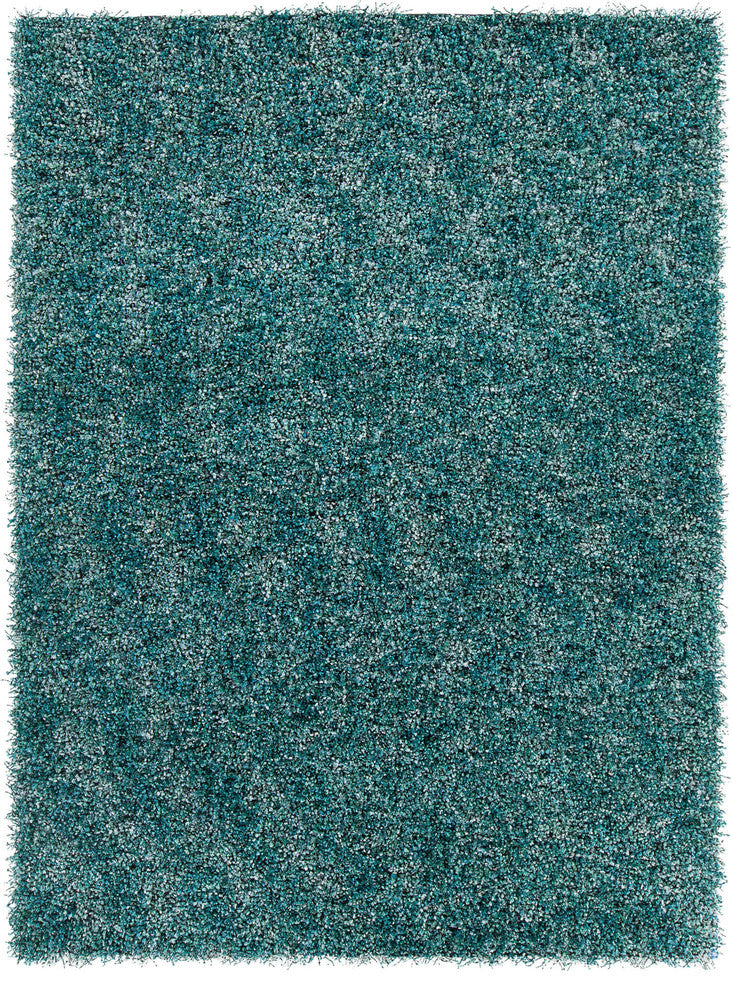 Blossom Contemporary Area Rug, Blue, 7'x10'