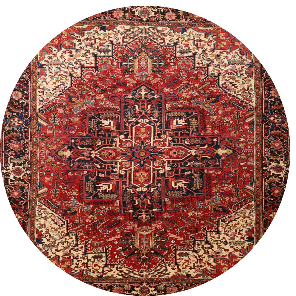 Ahgly Company Indoor Round Traditional Area Rugs, 4' Round