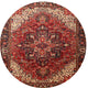 Ahgly Company Indoor Round Traditional Area Rugs, 4' Round