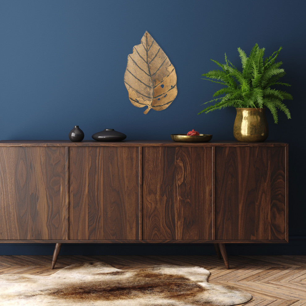 Leaf Wall Art Sculpture, 19 Inches