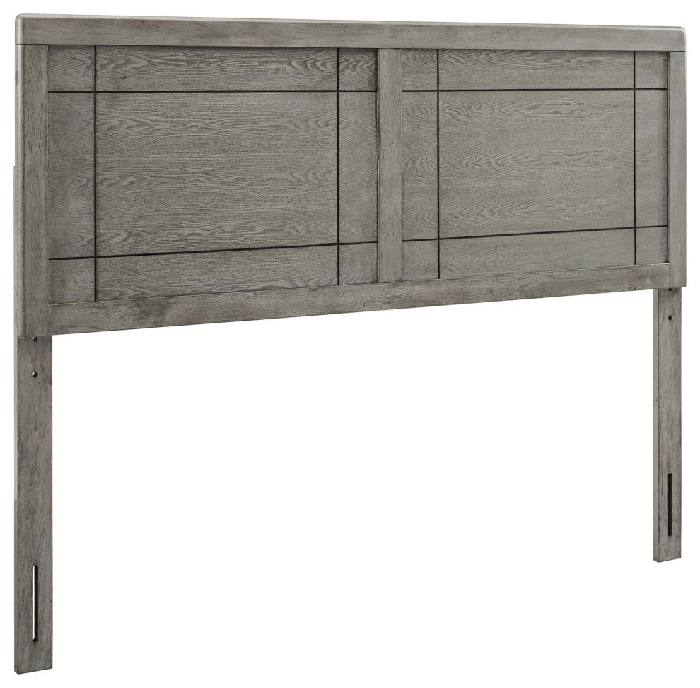 Archie Twin Wood Headboard Gray