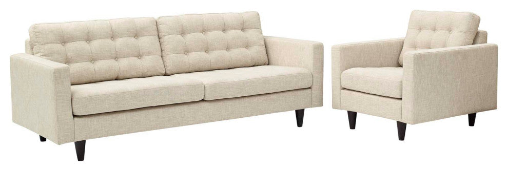 Empress Armchair and Sofa Set of 2 by Modway