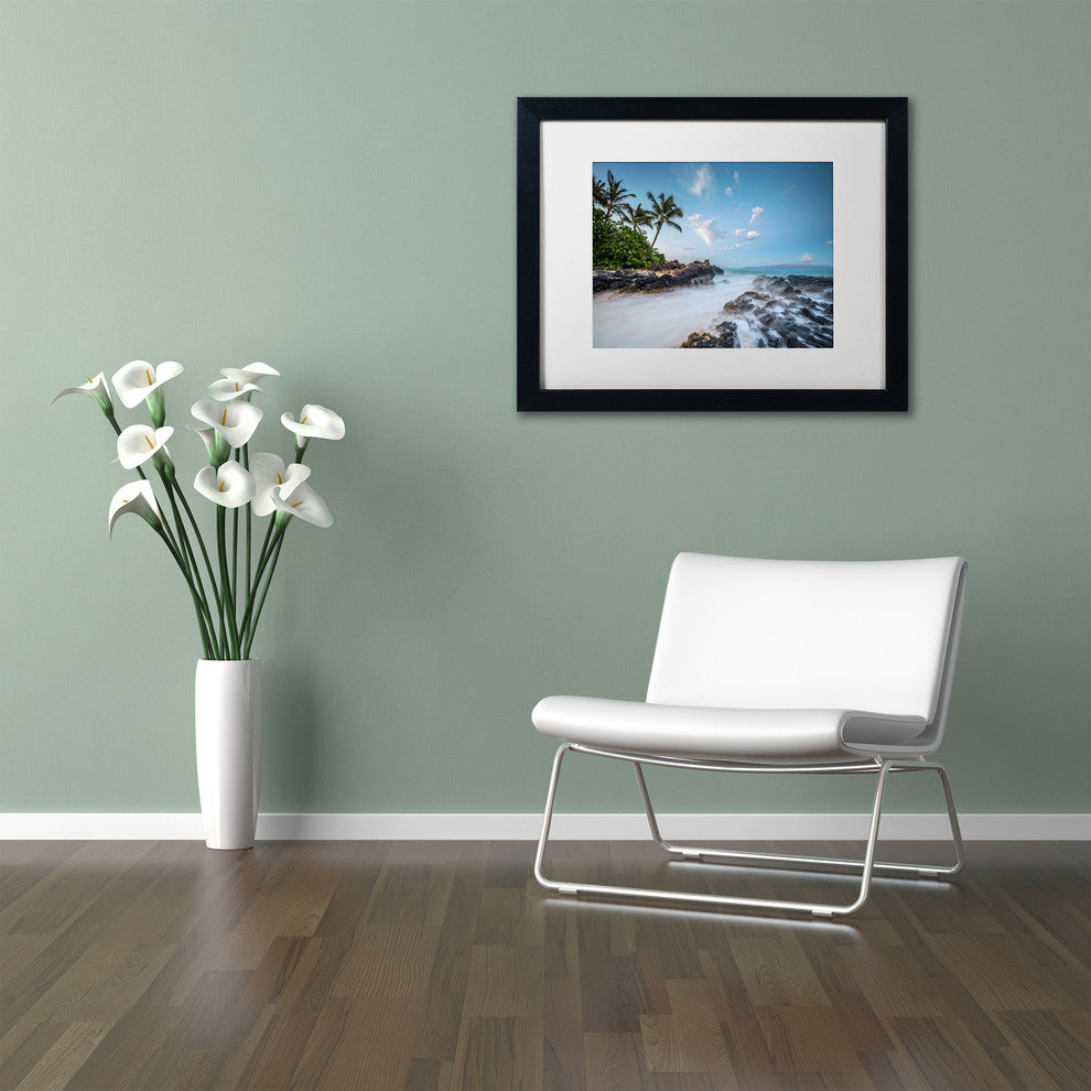 Pierre Leclerc 'Secret Cove Twilight' Matted Art, Black Frame, White, 20x16