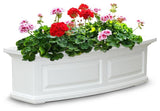 Mayne Nantucket 3ft Weatherproof Traditional Plastic Window Box in White