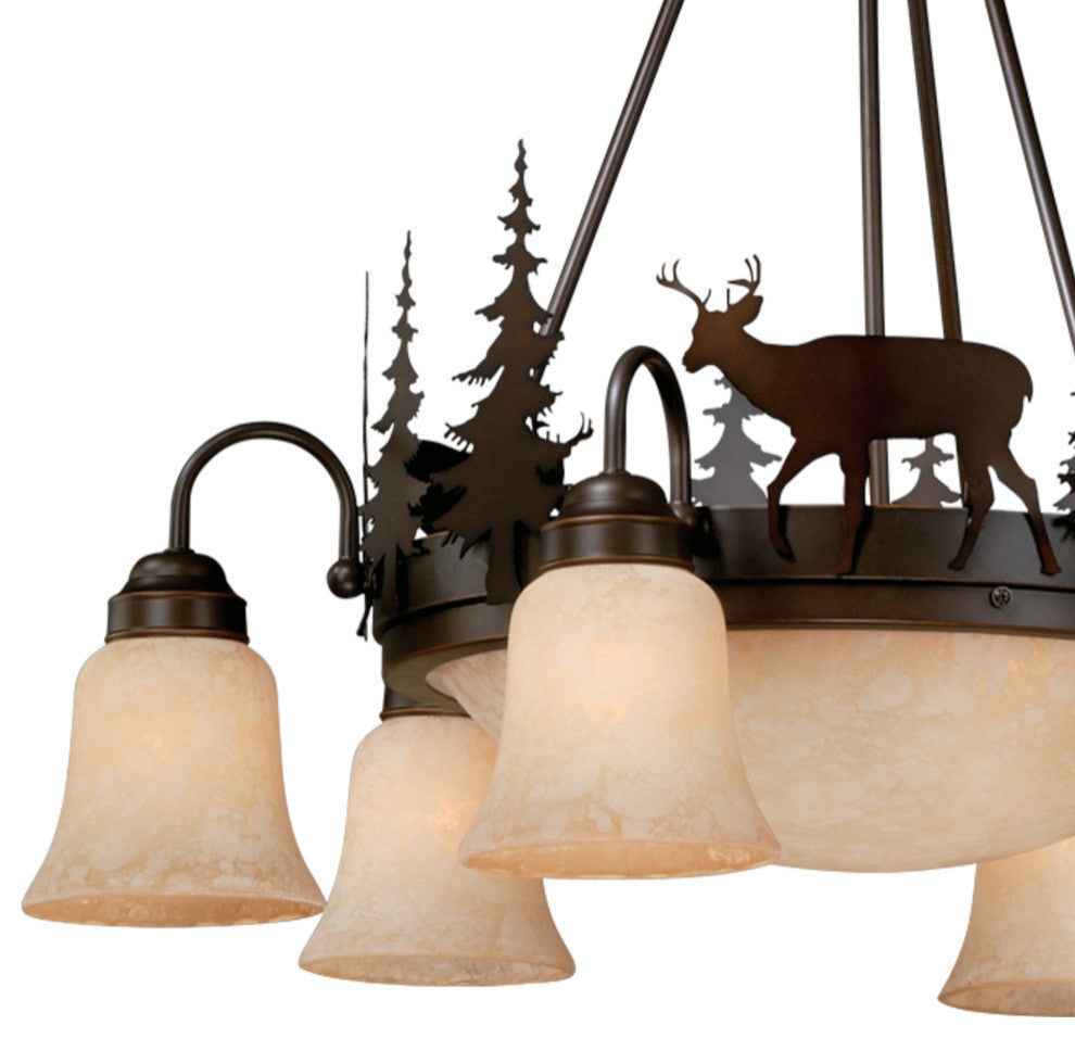 Bryce 9L Deer Chandelier Burnished Bronze