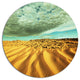 Dramatic Sky Above Sand Desert, Landscape Disc Metal Wall Art, 11"