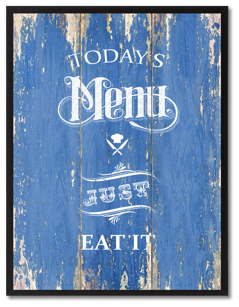 Today''s Menu  Inspirational, Canvas, Picture Frame, 22"X29"