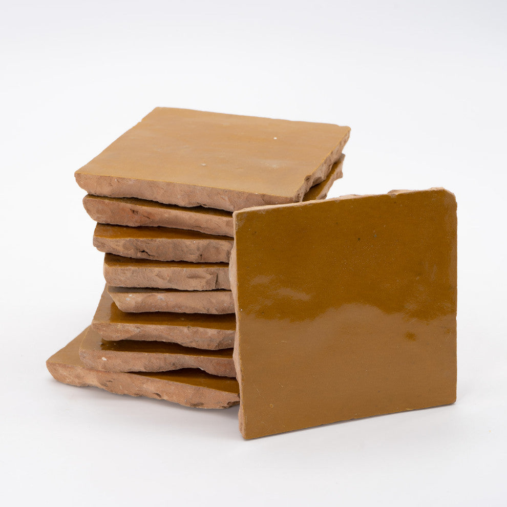 Moroccan Zellige Mosaic 4''x4'' in Caramel