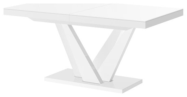 CHARA Extendable Dining Table, White