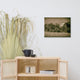 Farmhouse Wall Art: Abandoned Barn Trees Vintage Canvas Print, 18" X 24"