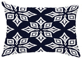 Beach Star 14"x20" Decorative Abstract Outdoor Throw Pillow, Navy Blue