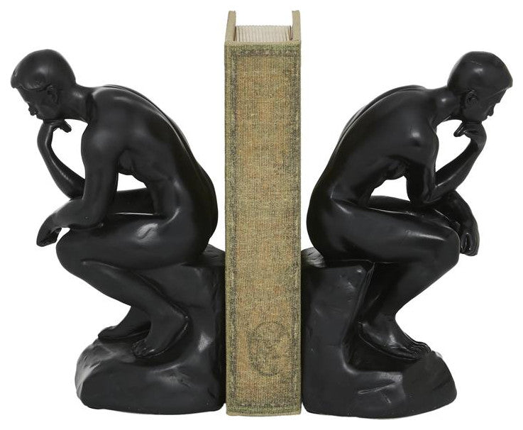 Black Vintage People Bookends