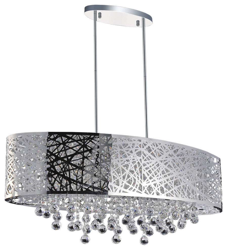 Eternity 8 Light Drum Shade Chandelier With Chrome Finish