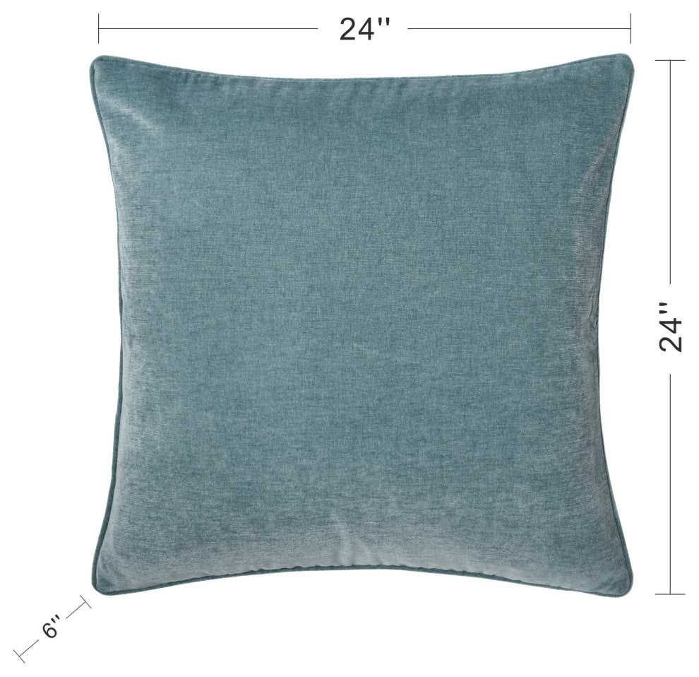 Dann Foley-Sincere-Chenille Pillow-24" x 24"-Ocean Blue