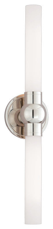 Cornwall, Two Light Bath and Vanity, Satin Nickel Finish, Opal Matte Glass Shade