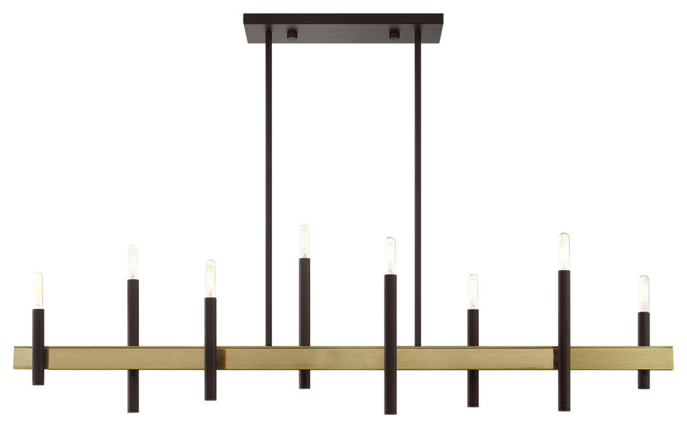 Bronze With Antique Brass Accents Transitional Chandelier