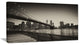 "Famous Landmark of Brooklyn Bridge" Canvas Print60"x28", 1 Panel
