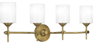 Aria 4-Light Bath Vanity, Weathered Brass
