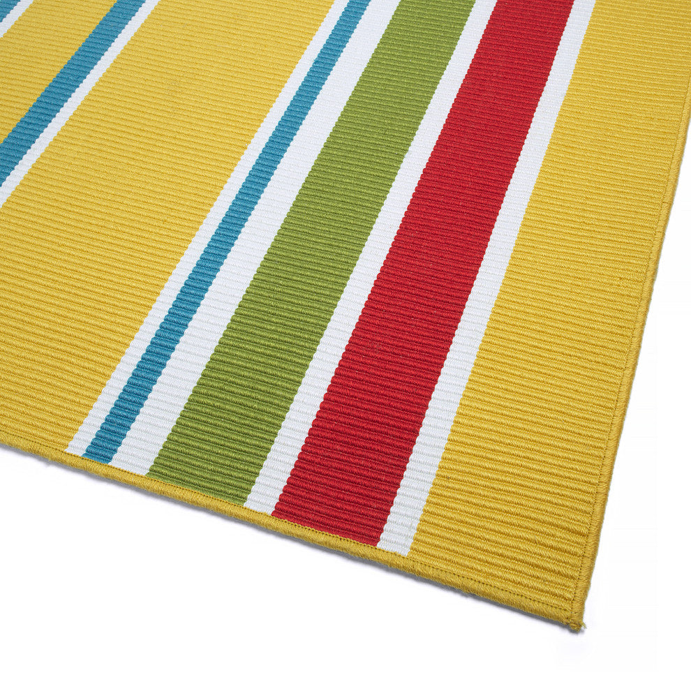 Voavah Yellow 4' x 6' Rectangle Area Rug