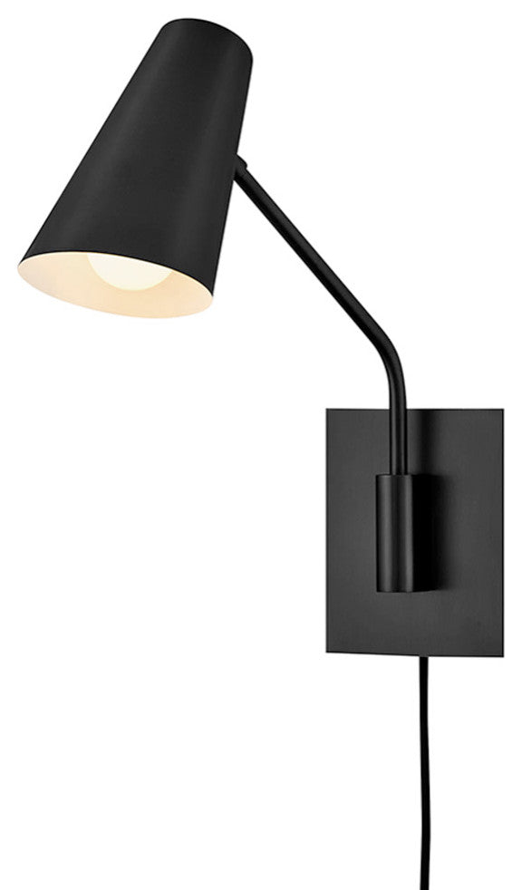 Hinkley Bray Medium Swing Arm Single Light Sconce, Black