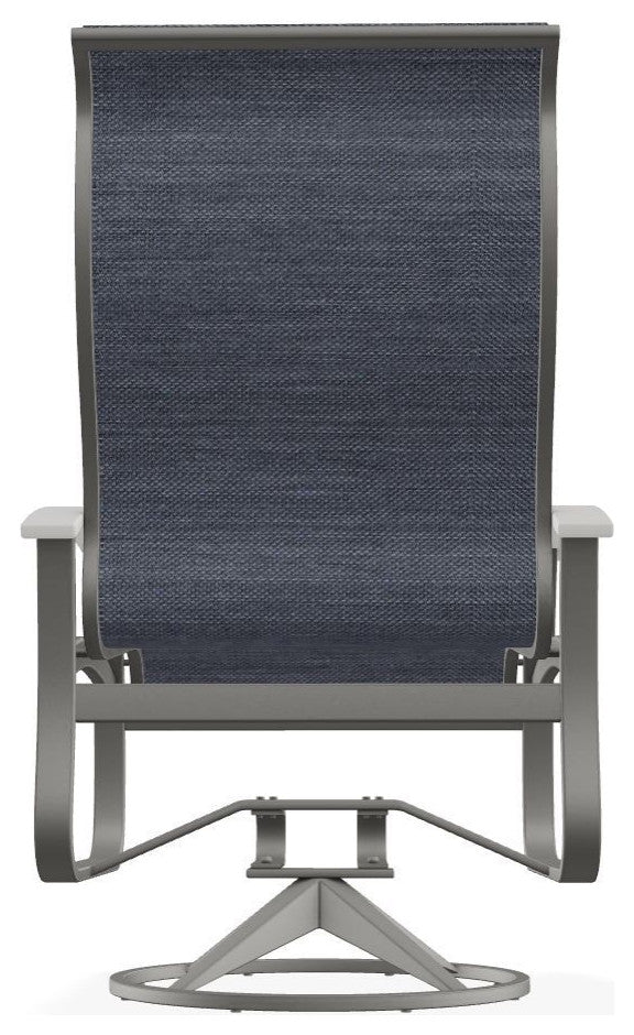 Belle Isle Sling Outdoor Swivel Rocker, Augustine Denim/Snow