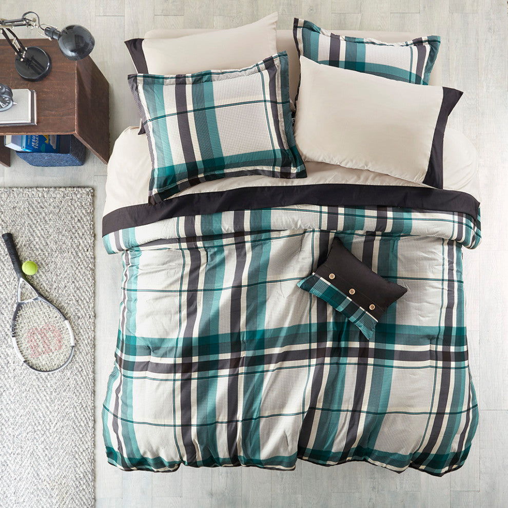 Intelligent Design Robbie Plaid Comforter Set With Bed Sheets