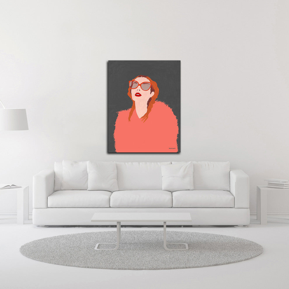 Orange Fur by Megan Galante, Print on Canvas, 33"x42"