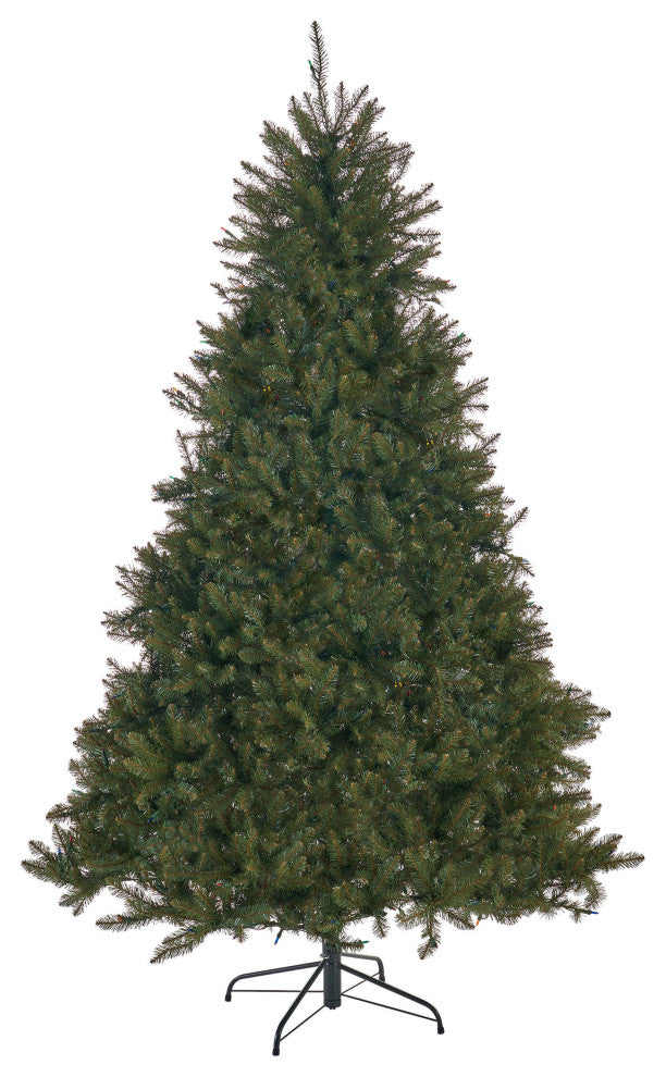 9-foot Fraser Fir Pre-Lit or Unlit Light Hinged Artificial Christmas Tree, Pre-L