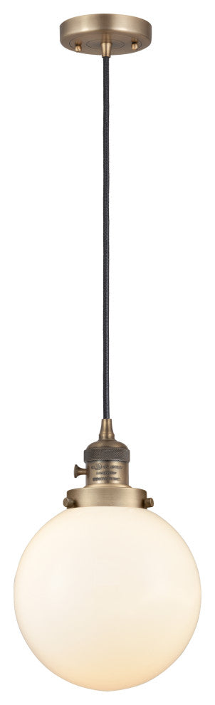 INNOVATIONS 201CSW-BB-G201-8 1-Light Mini Pendant Brushed Brass
